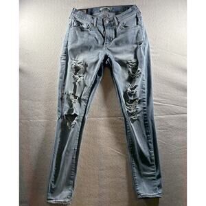 Levi’s Curvy Skinny Jeans Womens 28 Distressed Light Wash Stretch Denim